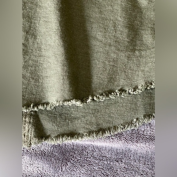 Torrid Green Linen Blend Utility Tab Sleeve Jacket Size 2 - Picture 6 of 10